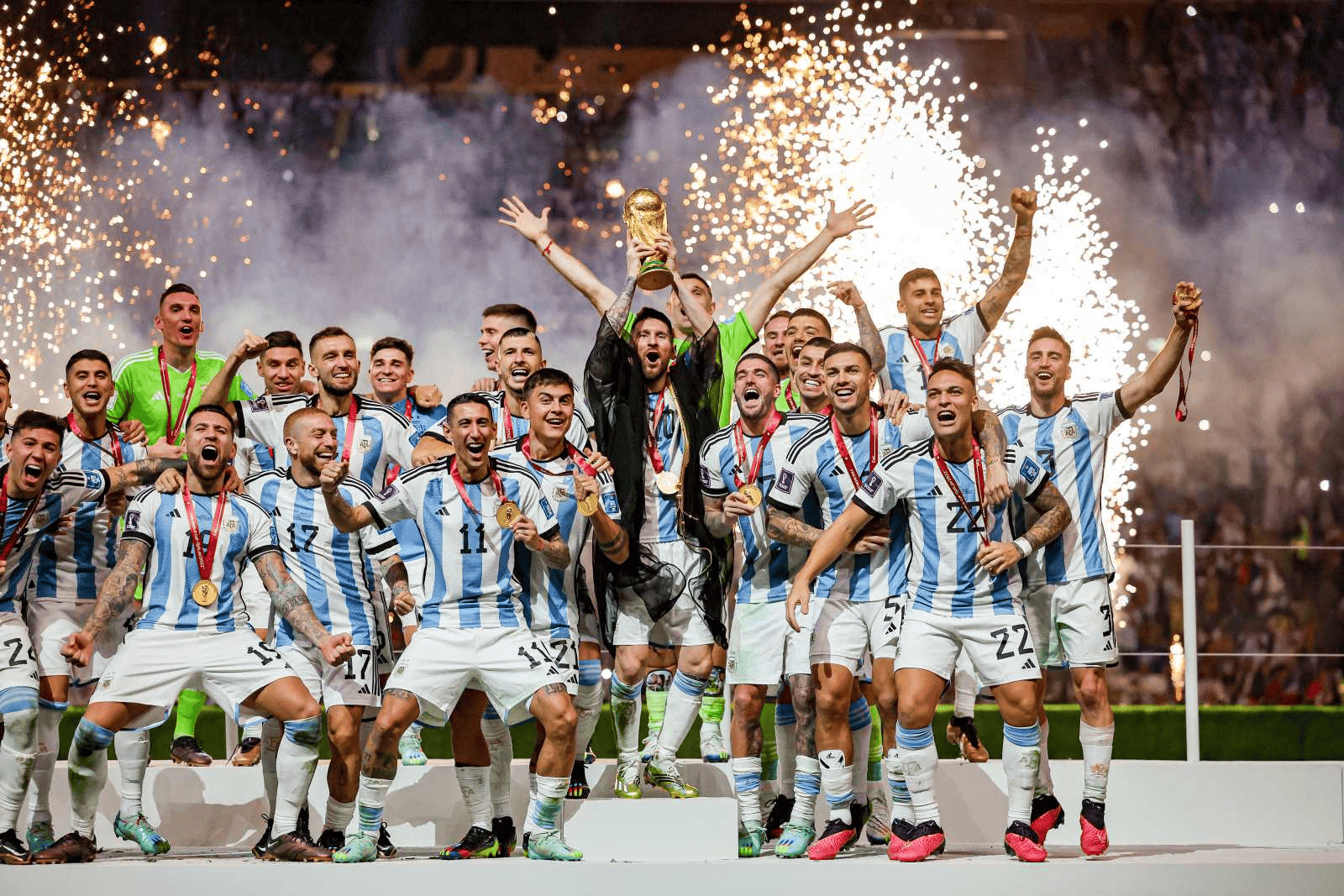 阿根廷足球队战胜对手，成功晋级